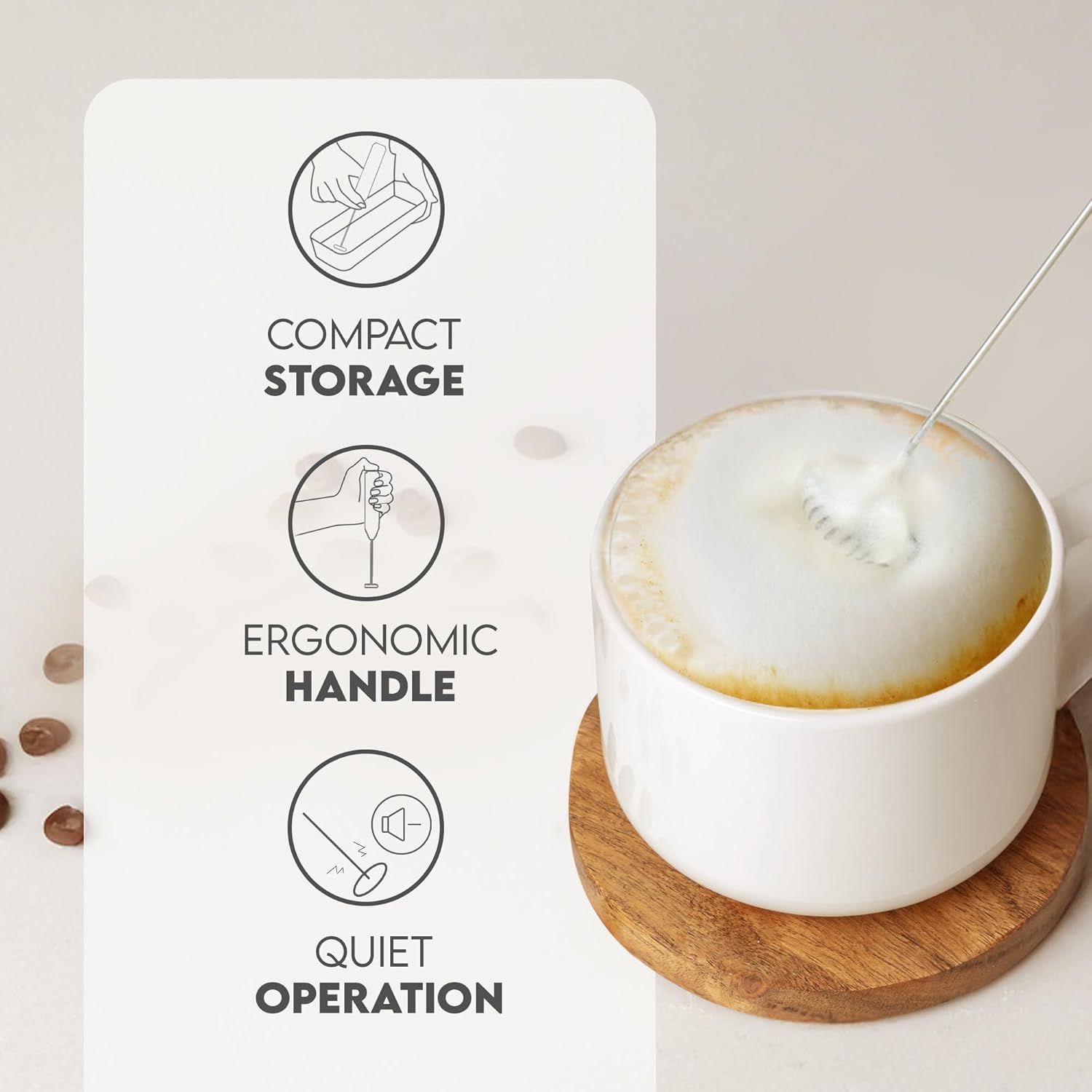 FrothMate Compact Milk Frother Wand